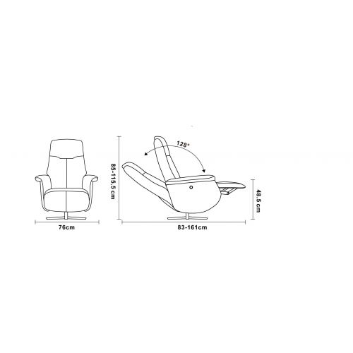 Fauteuil de Relaxation Manuel - Cuir et Microstar - GRAPHEUS