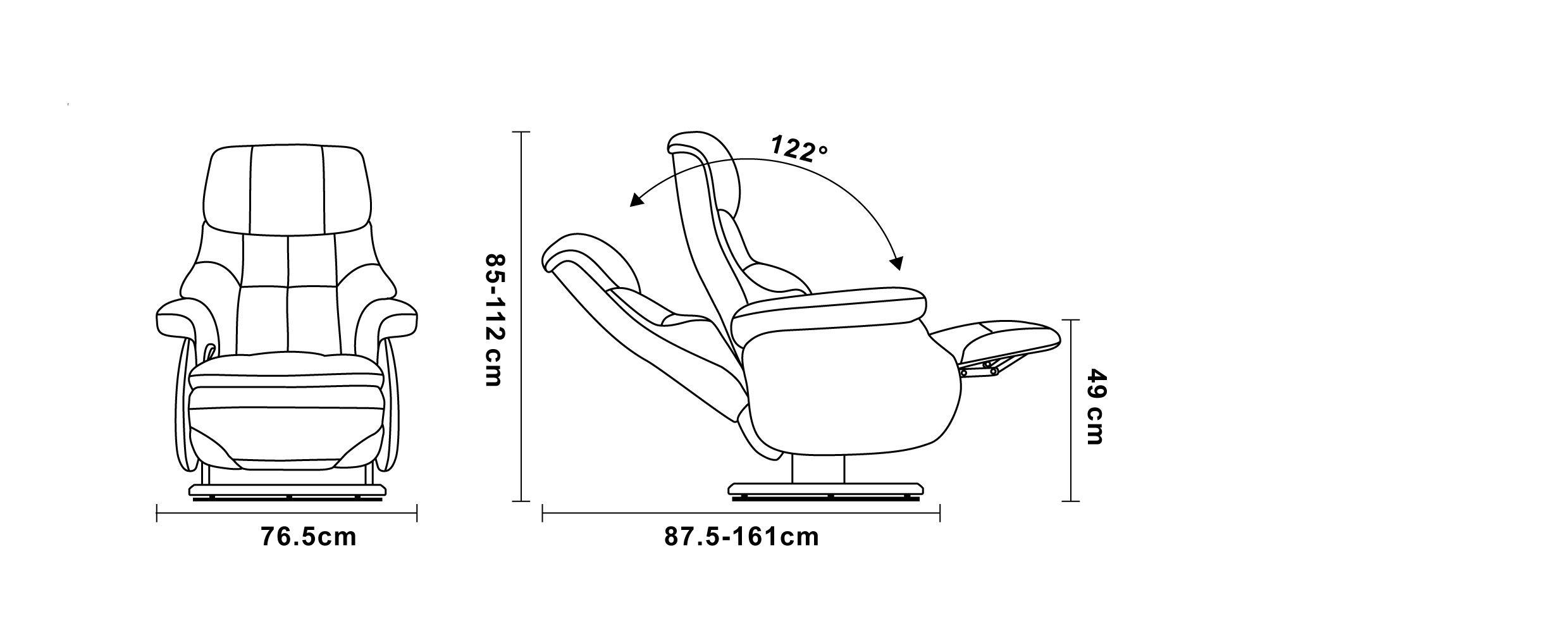 Sillón de relajación de diseño con puf integrado en piel o microstar - COSY