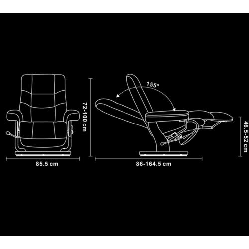 Sillón de relajación de diseño en piel o microfibra - MAX