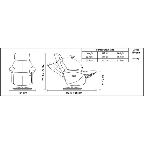 Fauteuil de relaxation électrique Cuir et Microstar - AETOS
