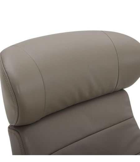 Sillón de cuero y madera de roble natural - Véga