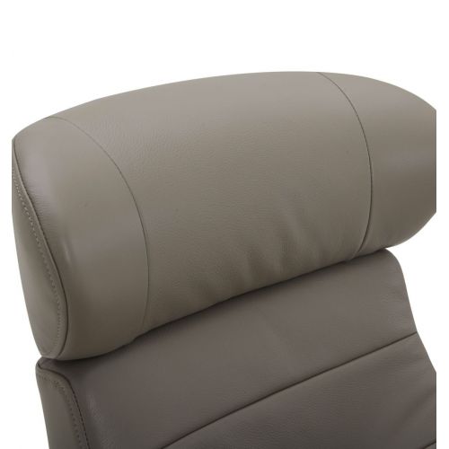 Sillón de cuero y madera de roble natural - Véga