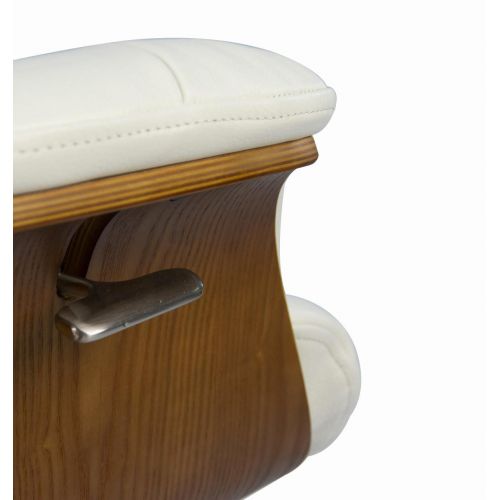 Sillón de cuero y madera de roble natural - Véga