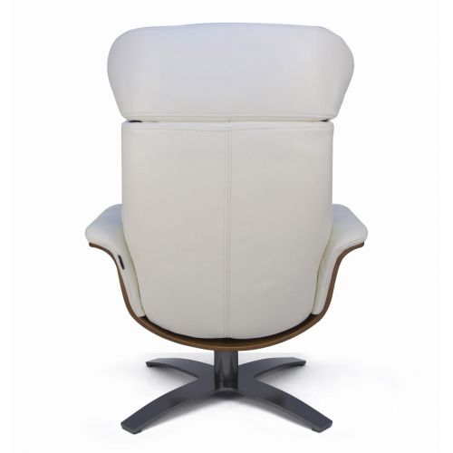 Sillón de cuero y madera de roble natural - Véga