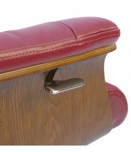 Fauteuil en cuir et bois chêne naturel - Véga