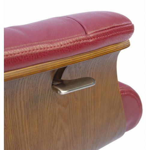 Sillón de cuero y madera de roble natural - Véga