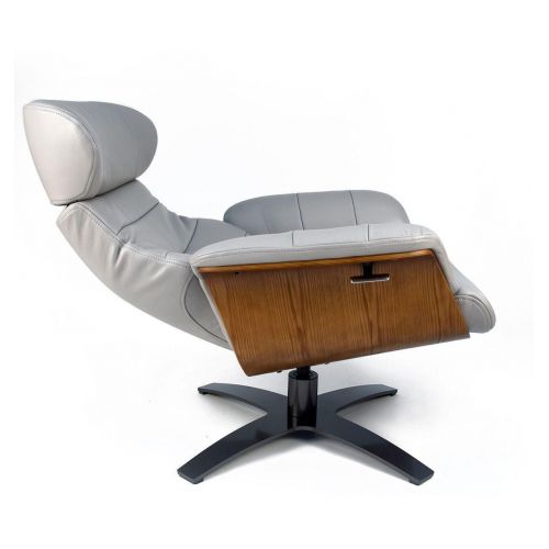 Sillón de cuero y madera de roble natural - Véga