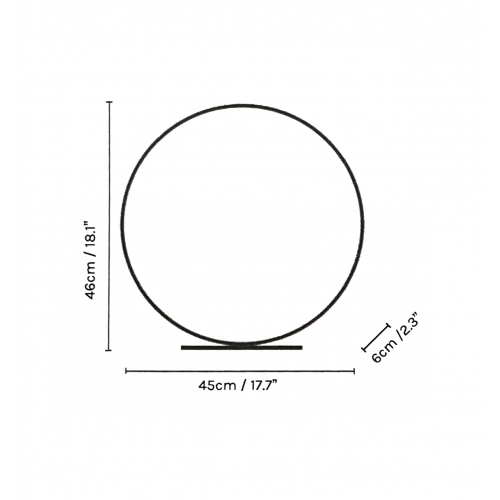 Lámpara Led de Latón Cepillado - The Ring