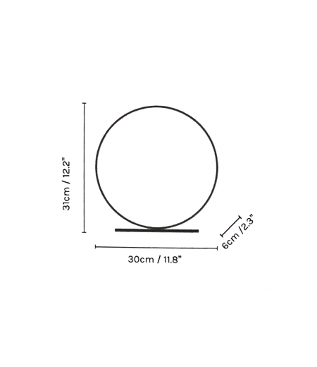Lampe à Led en Laiton Brossé - Diamètre 30 cm - L 'Anneau