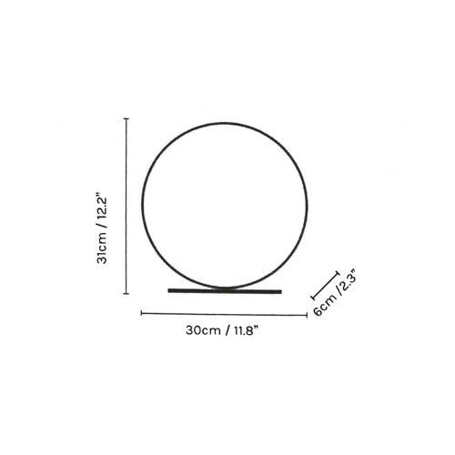 Lampe à Led en Laiton Brossé - L'Anneau