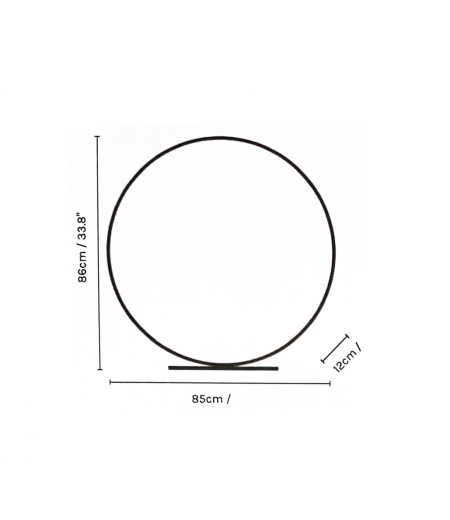 Lampe à Led en Laiton Brossé - Diamètre 30 cm - L 'Anneau