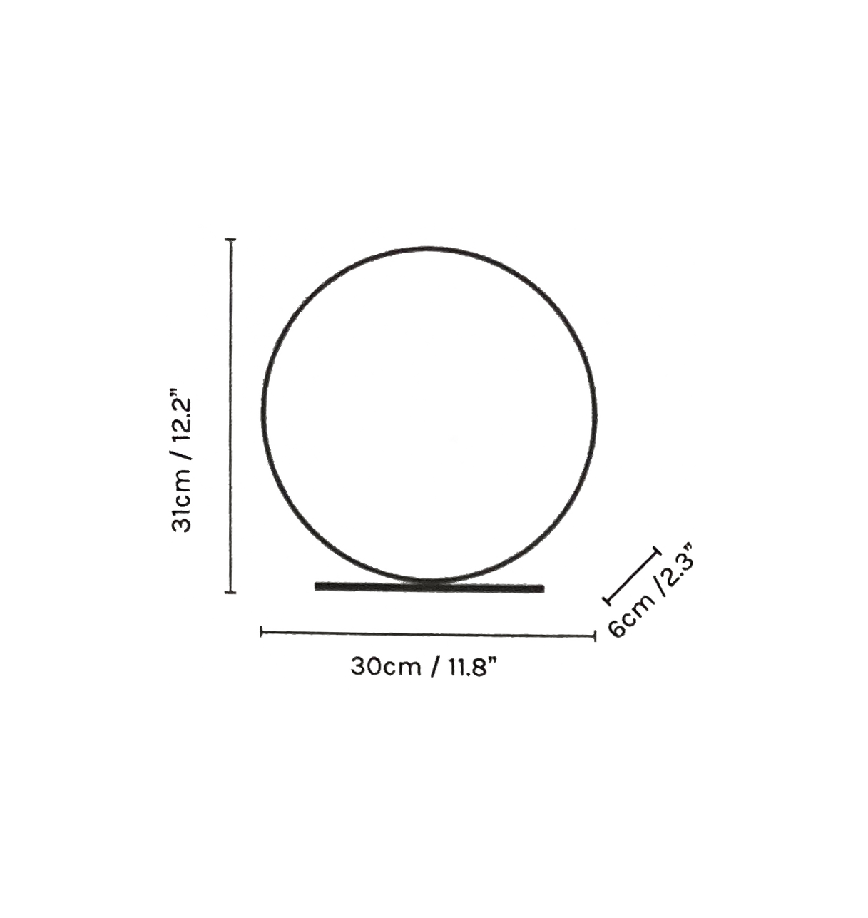 Lampe à Led en Métal laqué Blanc - L'Anneau