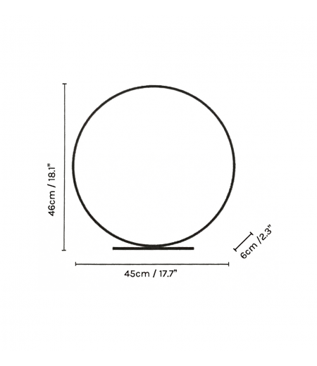 Lámpara LED de metal crudo - The Ring