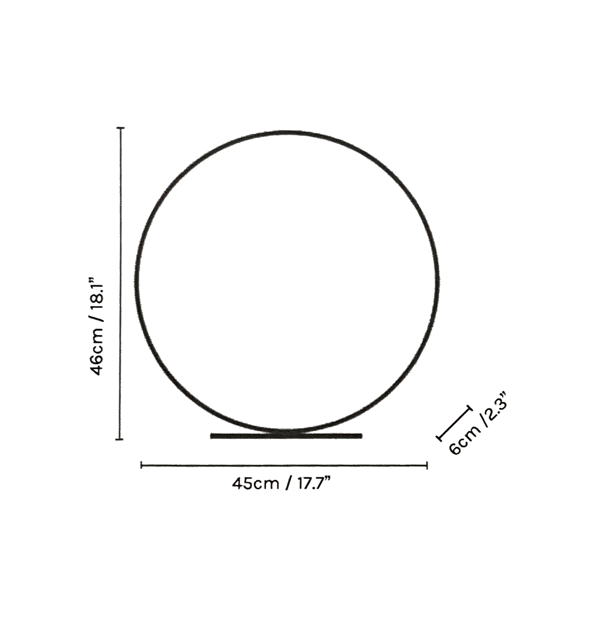 Lampe à Led en Métal Brut - L'Anneau