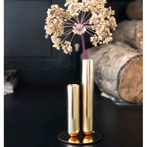 Couple de Soliflores  en Laiton ou Métal laqué