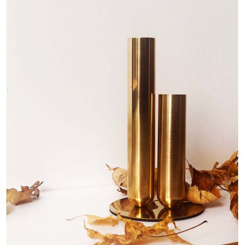 Couple de Soliflores  en Laiton ou Métal laqué