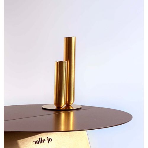 Pareja de "Soliflores" en Latón o Metal Lacado