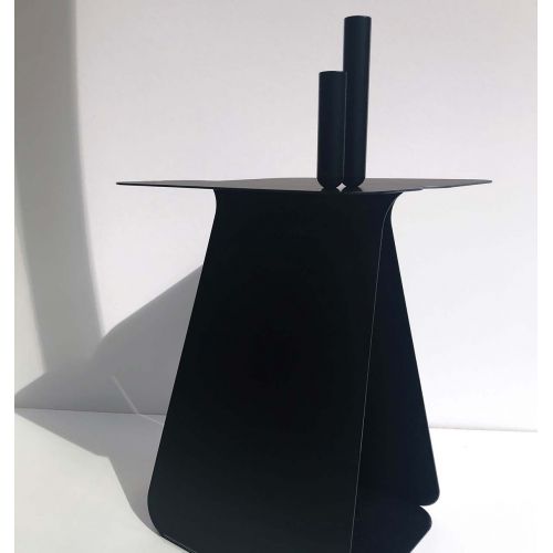 Pareja de "Soliflores" en Latón o Metal Lacado