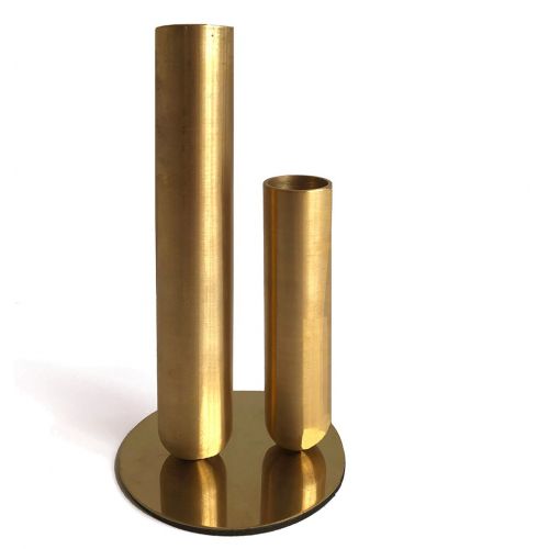 Couple de Soliflores  en Laiton ou Métal laqué