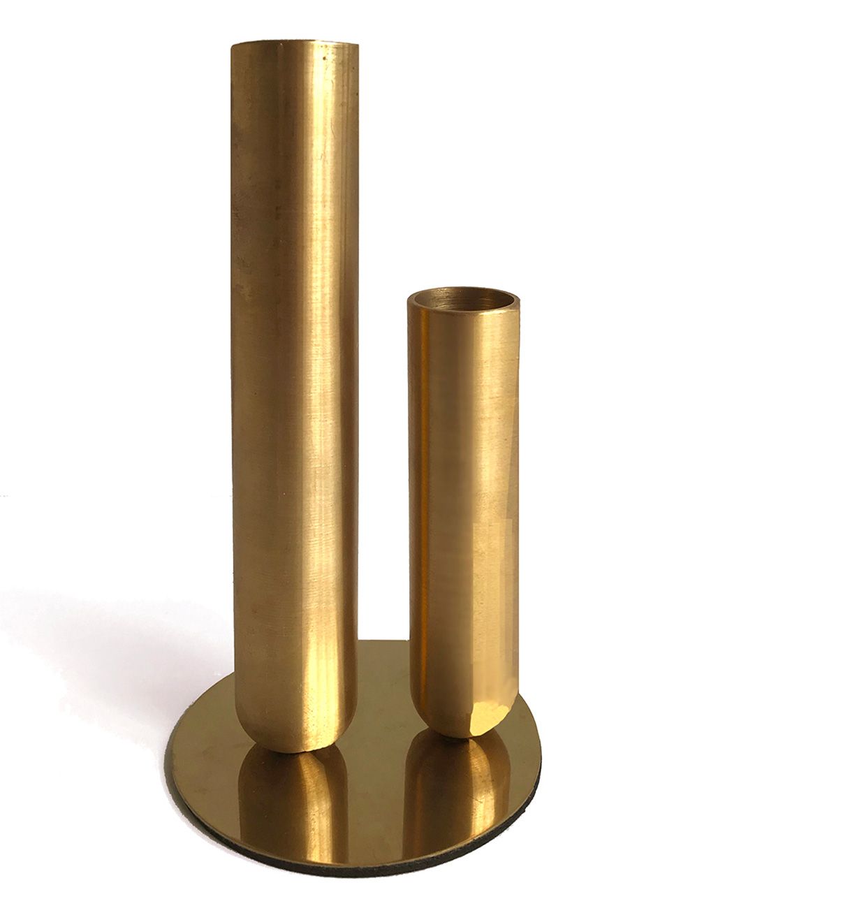 Pareja de "Soliflores" en Latón o Metal Lacado