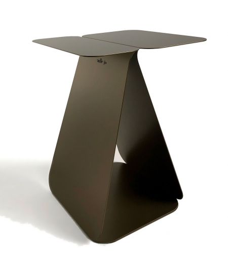 Pair of Rectangular Side Tables - Fusion - Bronze