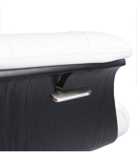 Sillón de piel y madera negra - Véga