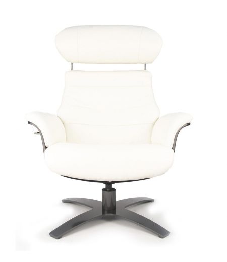 Sillón de piel y madera negra - Véga