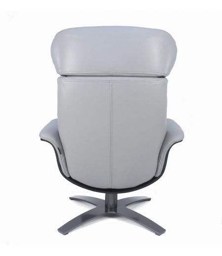 Sillón de piel y madera negra - Véga