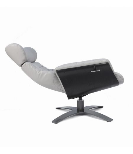 Sillón de piel y madera negra - Véga