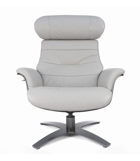 Sillón de piel y madera negra - Véga