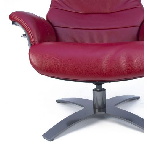 Sillón de piel y madera negra - Véga