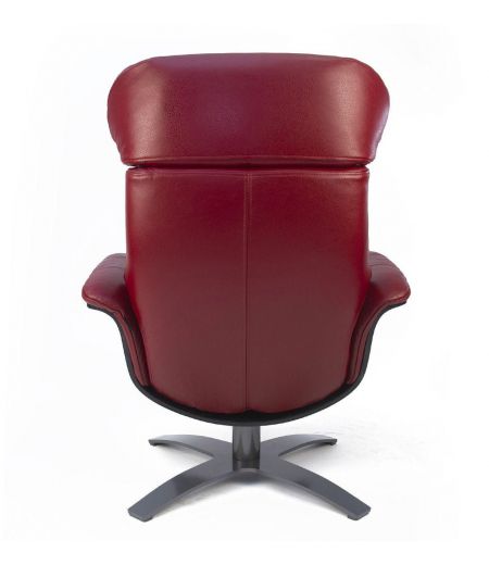 Sillón de piel y madera negra - Véga