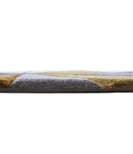 Alfombra rectangular de lana y viscosa - Celeste