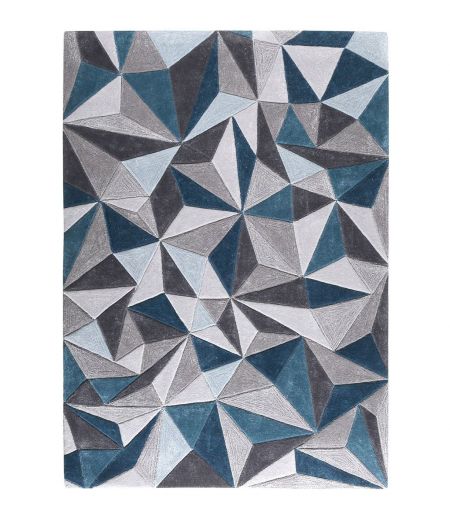 Rectangular Rug with Geometric Patterns - Celeste