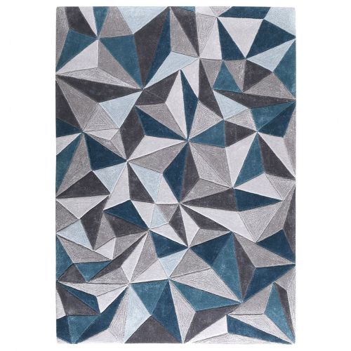 Tapis Rectangulaire à Motifs Géométriques - Celeste