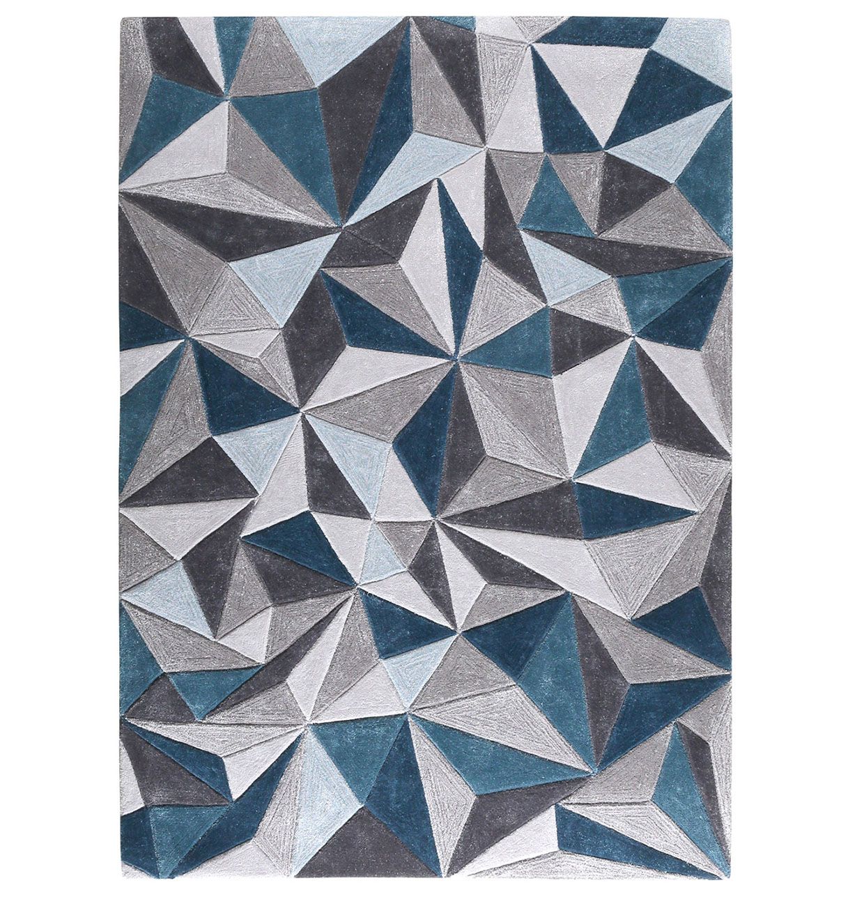 Rectangular Rug with Geometric Patterns - Celeste