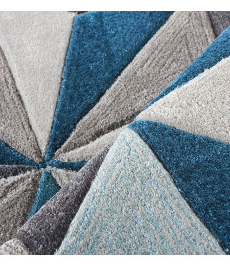 Tapis Rectangulaire à Motifs Géométriques - Celeste