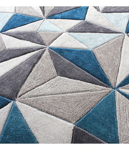 Tapis Rectangulaire à Motifs Géométriques - Celeste