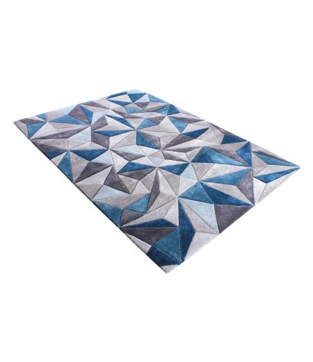 Tapis Rectangulaire à Motifs Géométriques - Celeste