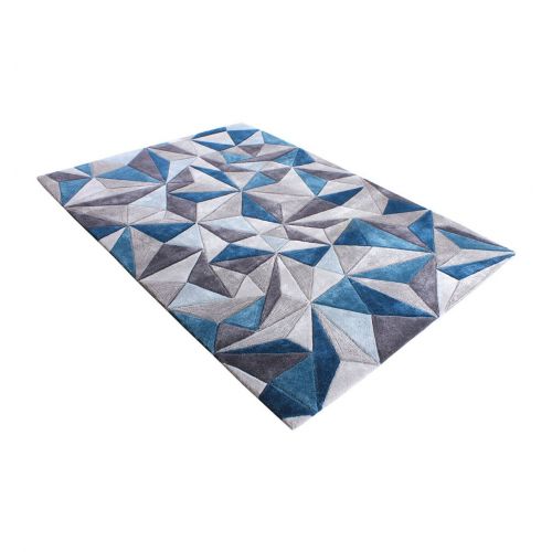 Tapis Rectangulaire à Motifs Géométriques - Celeste