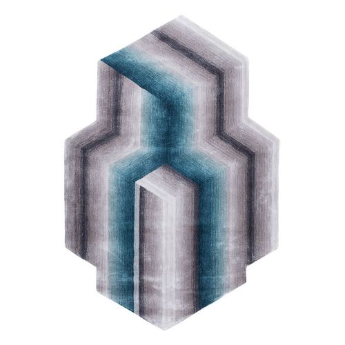 Tapis Dégradé Bleu Gris - Comete