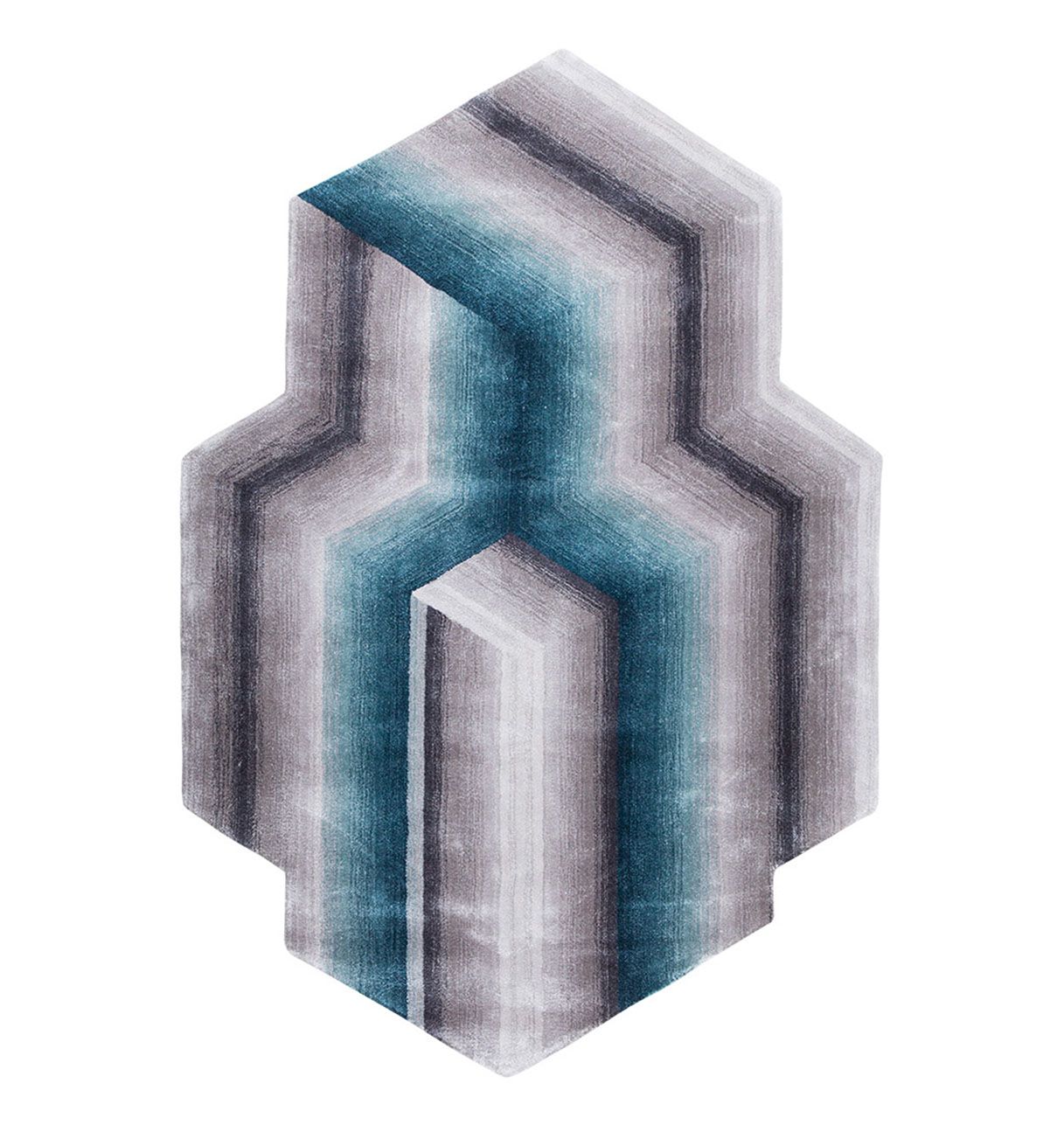 Tapis Dégradé Bleu Gris - Comete