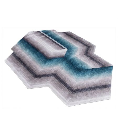 Tapis Dégradé Bleu Gris - Comete