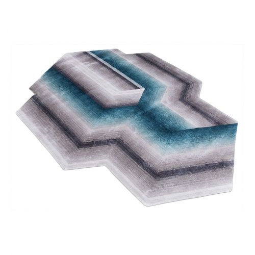 Alfombra gris azul degradada - Comete