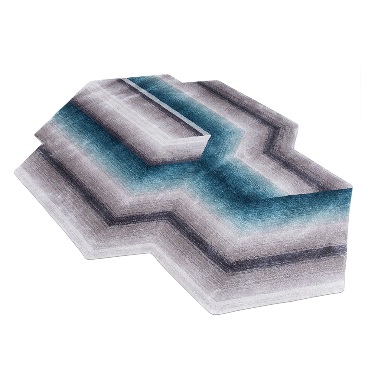 Alfombra gris azul degradada - Comete