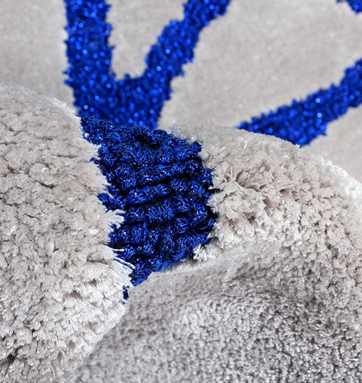 Tapis moderne bleu et gris - Philae