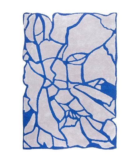 Modern blue and gray rug - Philae