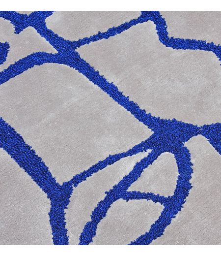 Tapis moderne bleu et gris - Philae
