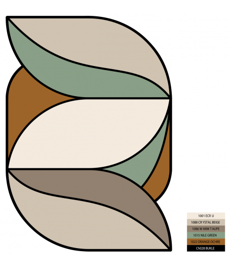 Tapis Original Beige Brun Céladon - Evidence