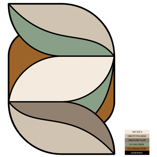 Tapis Original Beige Brun Céladon - Evidence